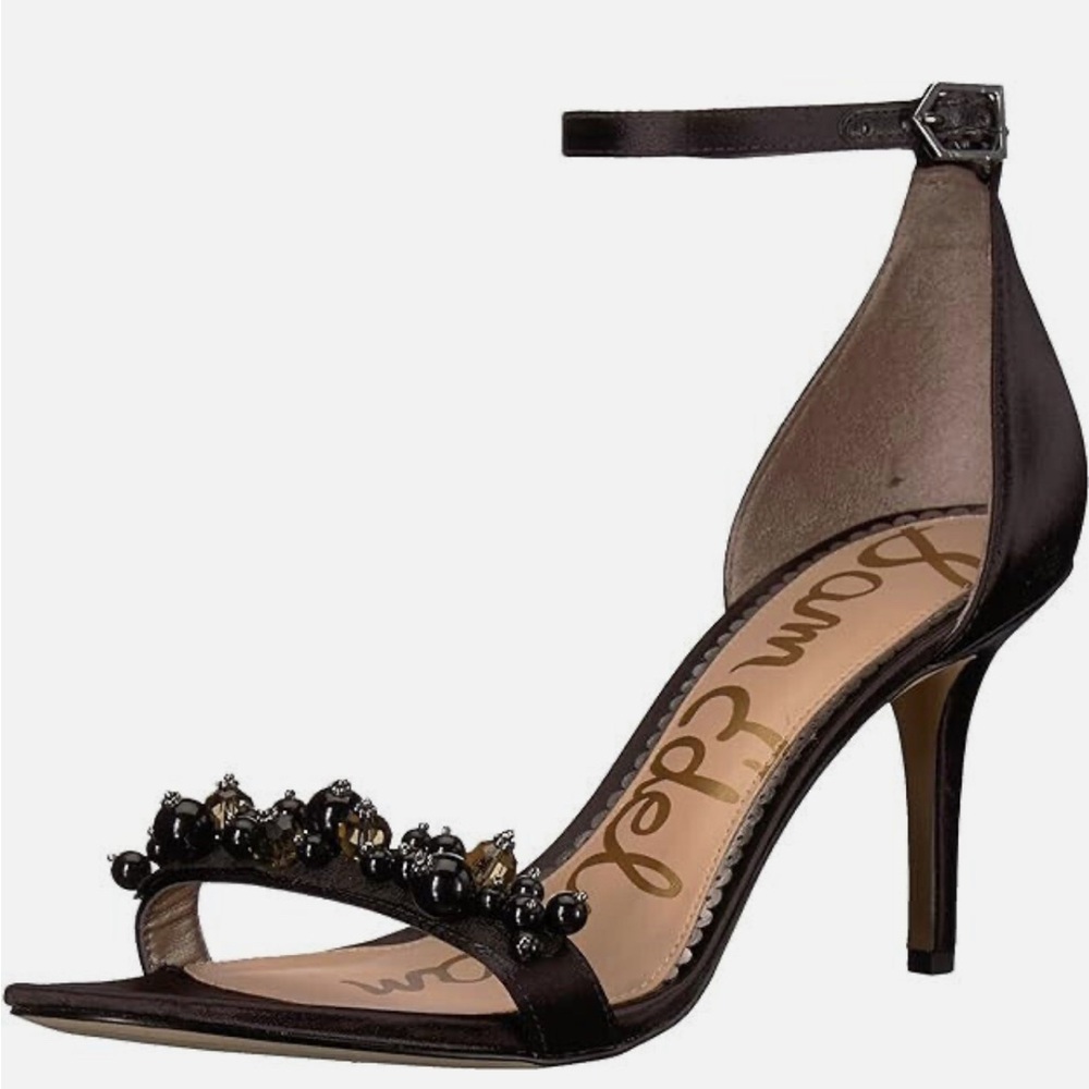 Sam Edelman Platt sandal heels, black shell. Size 10.
